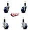 Service Caster 3'' Solid Poly Wheel Swivel 1-1/4'' Expanding Stem Caster Set 2 Brakes, 4PK SCC-EX20S314-SPUS-2-TLB-2-114 - alternate 2